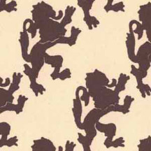 Brown Lion Rampant Print Italian Paper ~ Carta Varese Italy